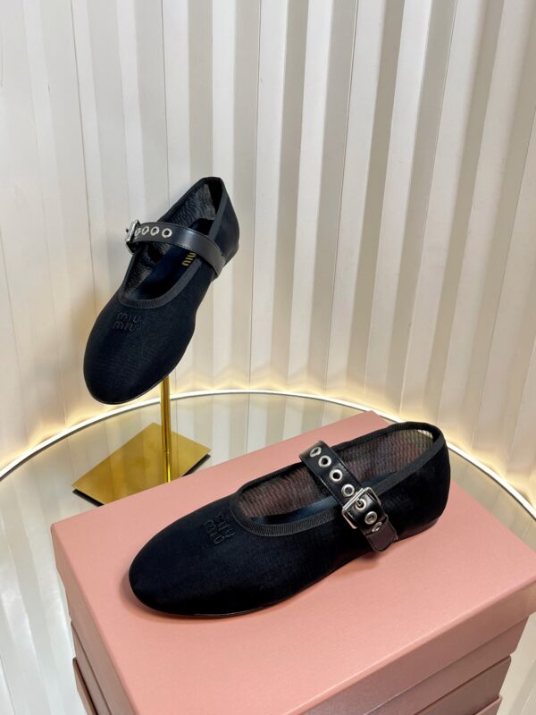 Miu Miu Strap Ballerinas In Different Colors