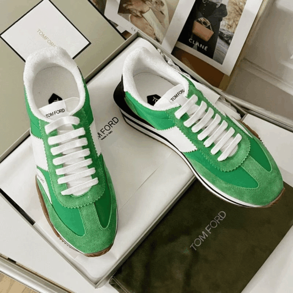 Tom Ford Green Suede Technical Fabric James Women's Sneaker