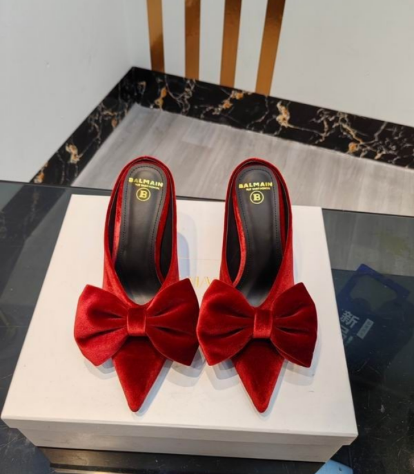 Balmain Women's Heels With Prominent Bow Detail In Multiple Colors