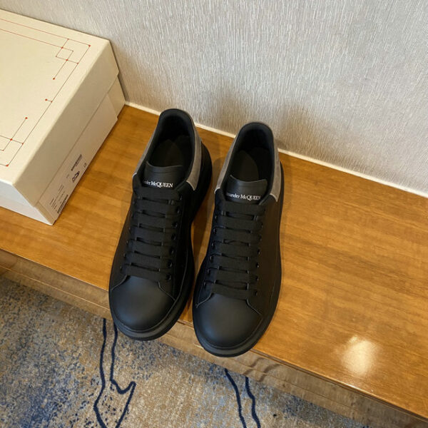 Alexander McQueen Oversized Black Oversized Suede Low Top Sneakers