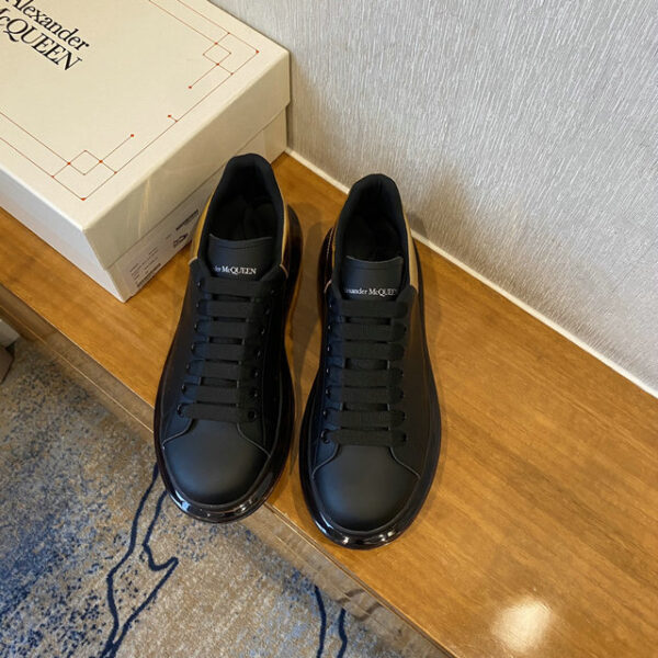 Alexander McQueen Black & Gold Oversized Transparent Sole Sneakers