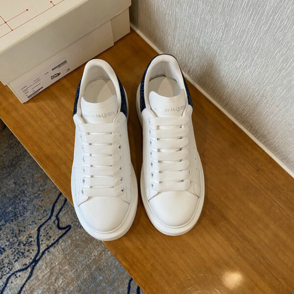Alexander McQueen Oversized Python Effect Low Top Sneakers In Different Colors