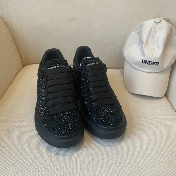 Alexander McQueen Oversized Black Glitter Sneaker