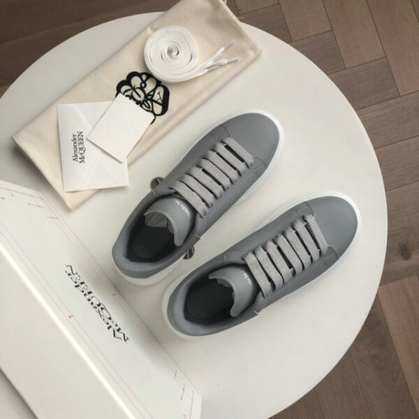 Alexander McQueen Grey & White Oversized Sneakers