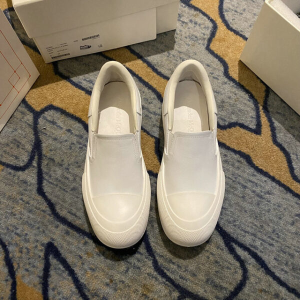 Alexander McQueen White Deck Skate Plimsoll Sneakers