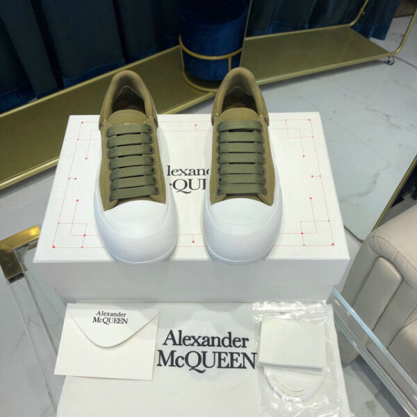 Alexander McQueen Deck Lace Up Plimsoll Sneakers In 2 Colors