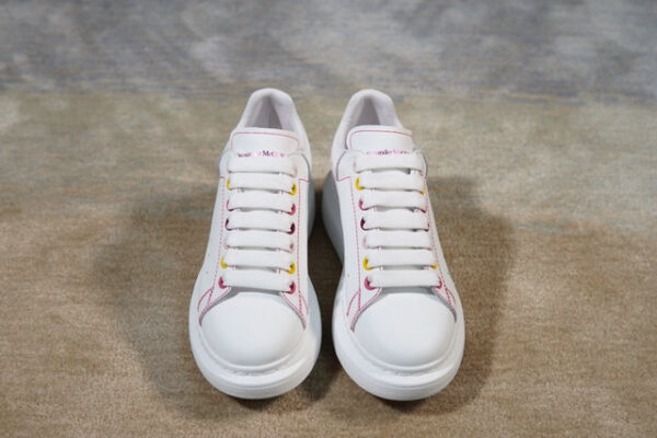 Alexander McQueen Women's Oversized Rainbow Eyelets Sneakers In 2 Colors