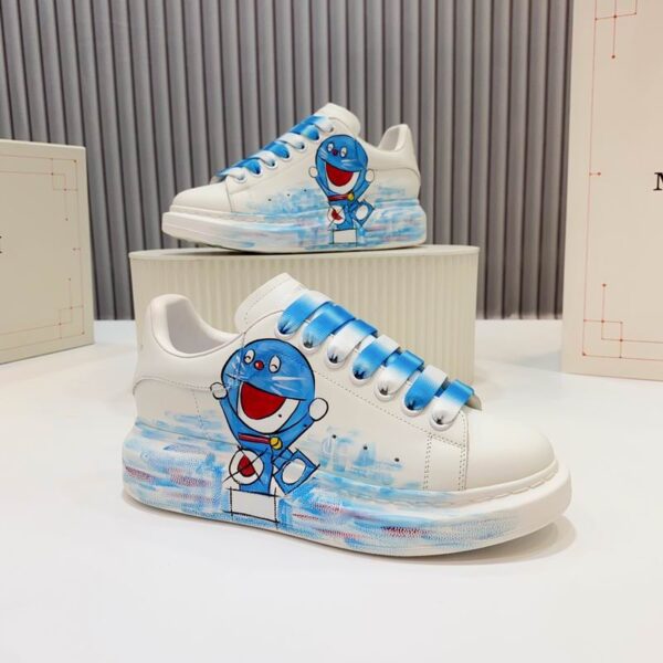 Alexander McQueen Oversized Doraemon Cartoon Graphic Print Sneakers