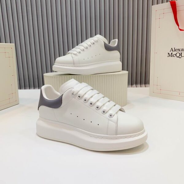 Alexander McQueen White & Grey Oversized Low Top Sneaker
