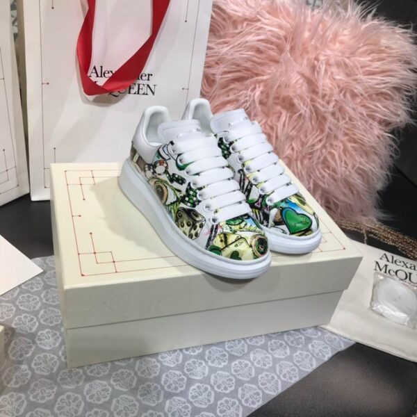 Alexander McQueen Oversized Graphic Print Low Top Sneakers