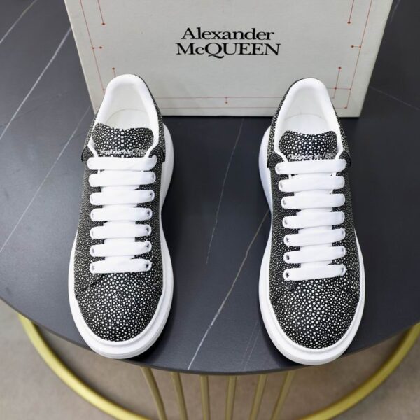 Alexander McQueen Polka Dot Print Leather Oversized Sneakers