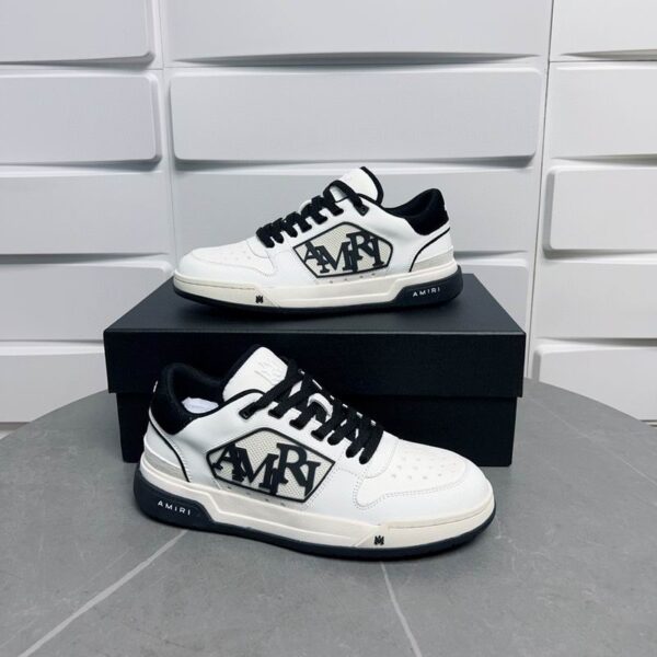 Amiri Court Low Top Alabaster Sneakers In 2 Colors