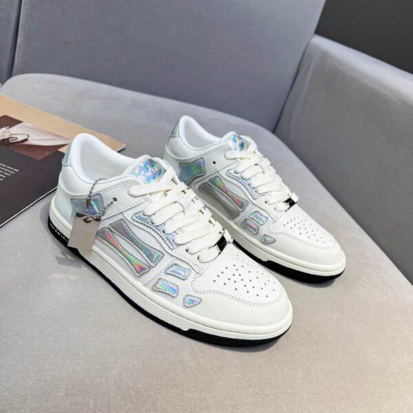 Amiri Women's Silver Skel Low Top Sneakers