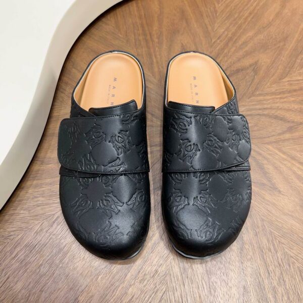 Amiri MA Monogram Embossed Leather Mule In Different Colors