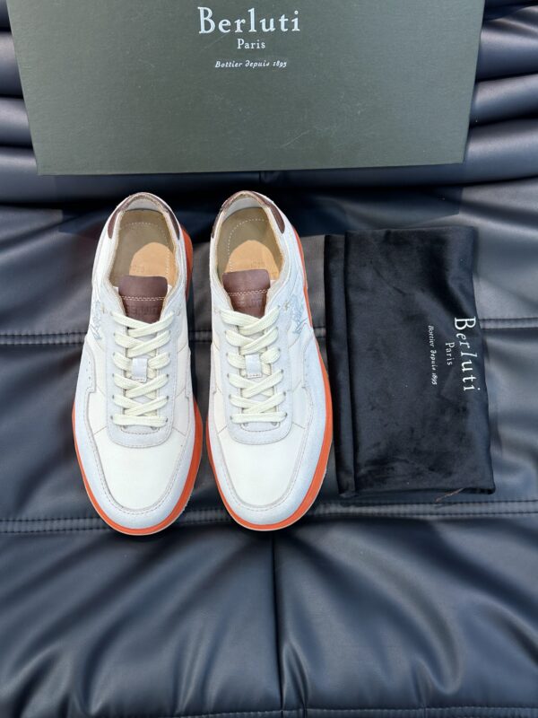 Berluti Track Suede Trimmed Mesh Sneakers