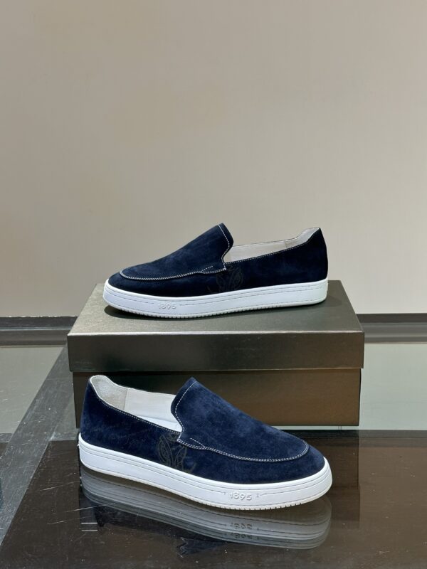 Berluti Eden Scritto Leather Slip On Sneakers In Different Colors