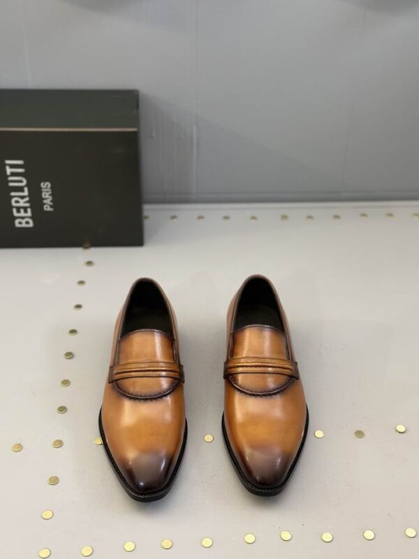 Berluti Brown Lorenzo Leather Penny Loafers