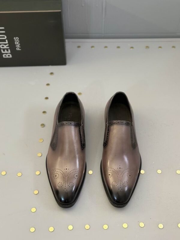 Berluti Alessandro Galet Leather Slip On Loafers