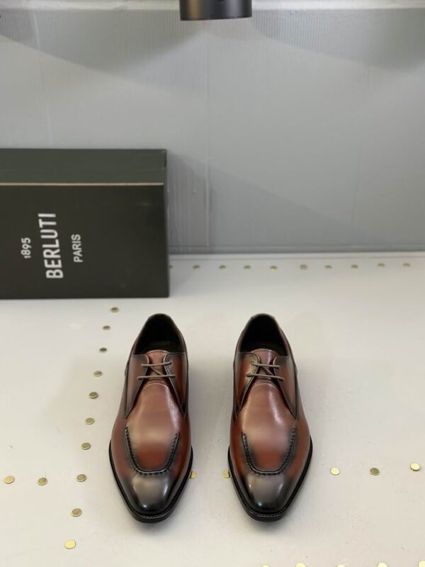 Berluti Brown Caractere Leather Derby Shoes