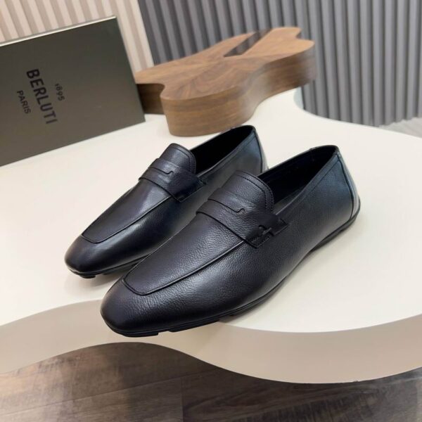 Berluti Black Andy Demesure Leather Loafers