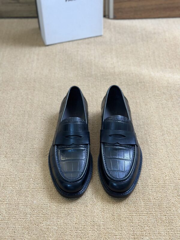 Berluti Lorenzo Croc Embossed Penny Loafers