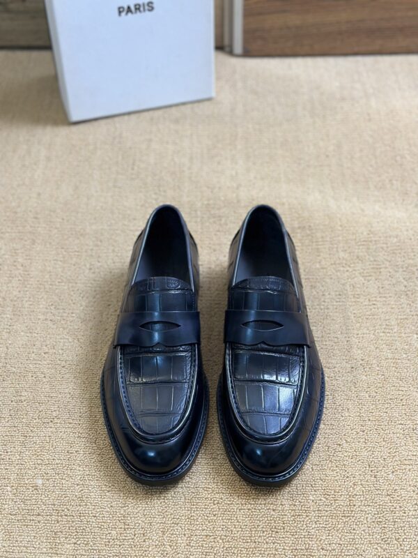 Berluti Lorenzo Croc Embossed Penny Loafers In 2 Colors
