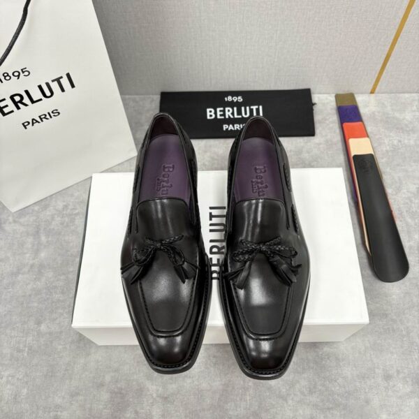 Berluti Lorenzo Leather Tassel Loafers In 2 Colors