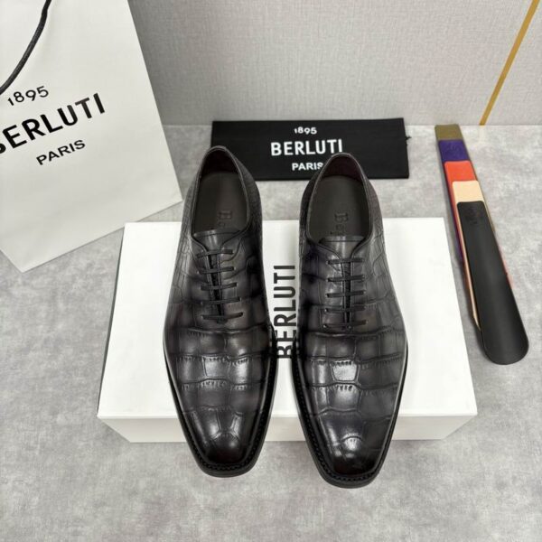 Berluti Alessandro Croc Effect Dress Shoes In 2 Colors