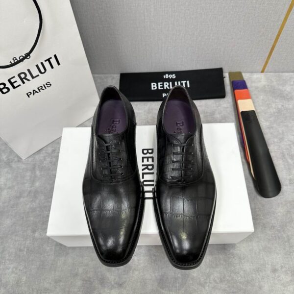 Berluti Alessandro Demesure Venezia Leather Oxford Shoes In 2 Colors