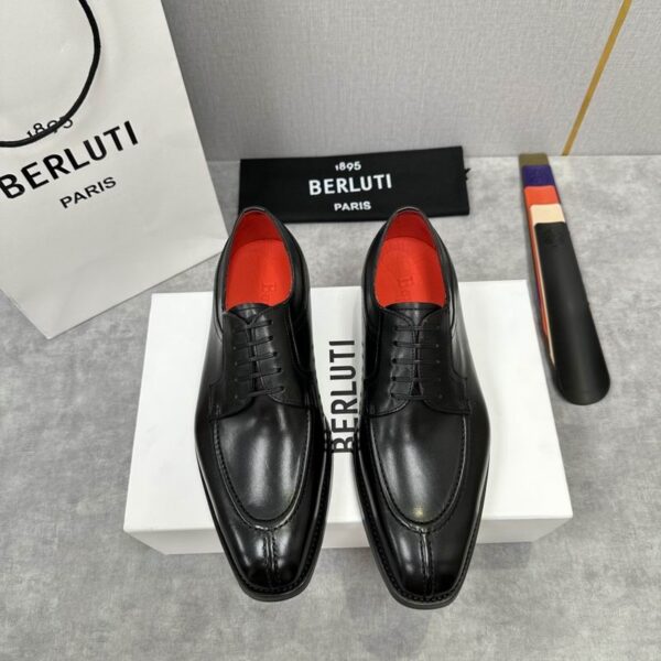 Berluti Leather Lace Up Shoes In 2 Colors