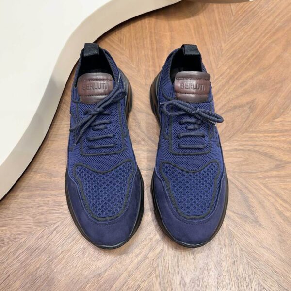 Berluti Shadow Technical Knit & Suede Sneakers