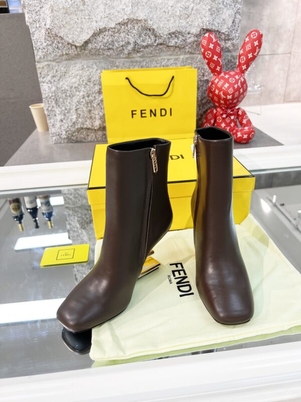 Fendi Diagonal F Shaped Sculptural Boots In Different Colors