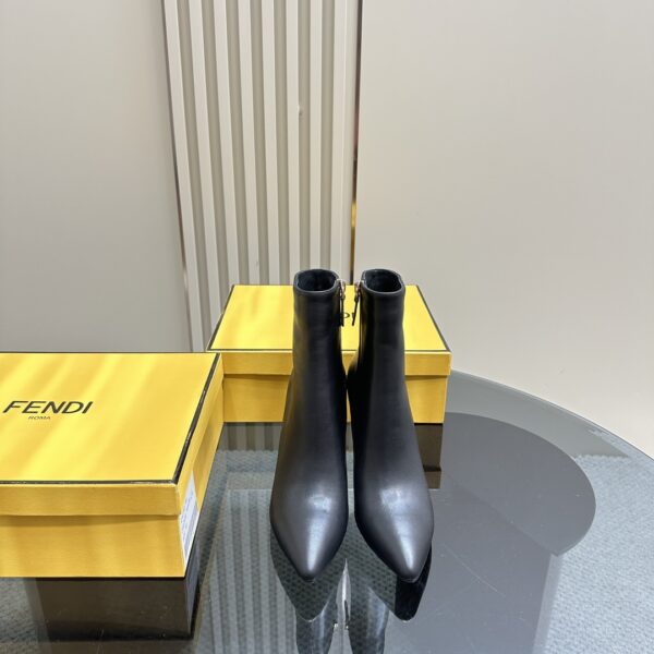Fendi First Nappa Leather F Shaped Sculptural Boots In Different Colors