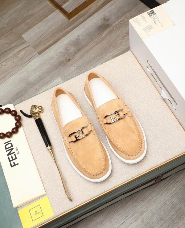 Fendi FF Buckle Suede Casual Shoes In Different Colors