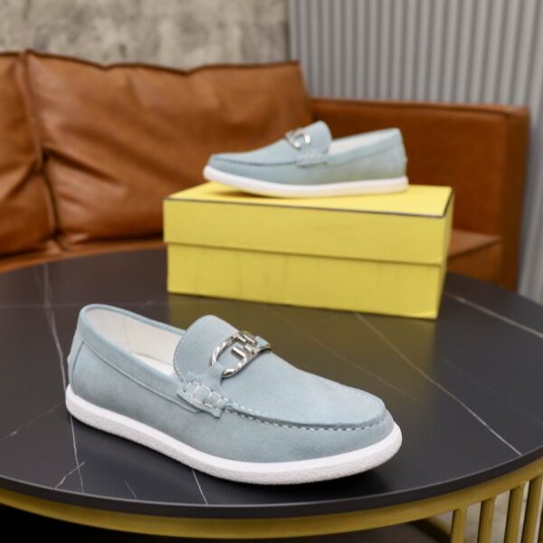 Fendi O’Lock Logo Buckle Suede Casual Shoes In Different Colors