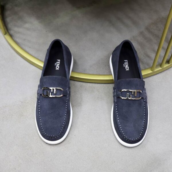 Fendi O’Lock Logo Buckle Suede Casual Shoes