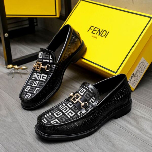 Fendi O’Lock FF Interlace Patent Loafers