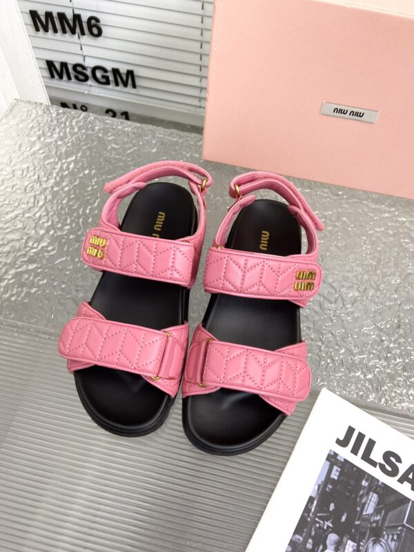 Miu Miu Quilted Nappa Leather Sandals In Different Colors