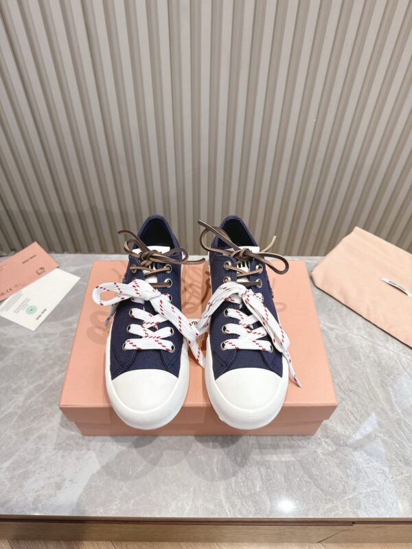 Miu Miu Washed Denim Sneakers In Different Colors
