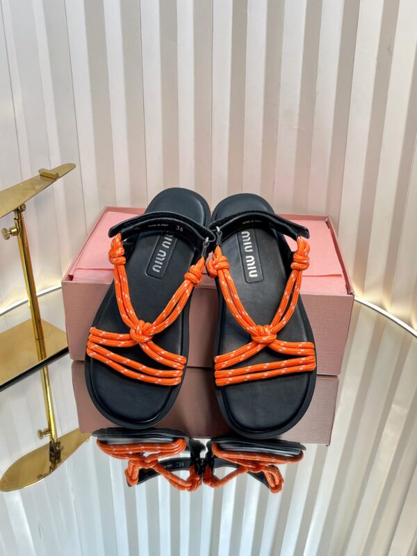 Miu Miu Technical Cord Strappy Sandals In Different Colors