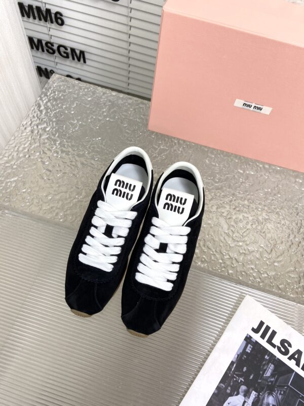 Miu Miu Plume Suede Sneakers In 2 Colors
