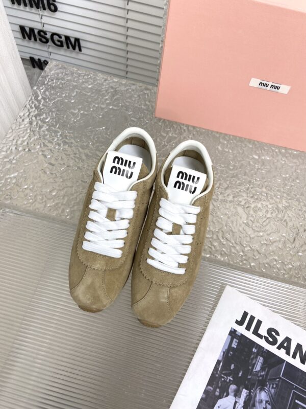Miu Miu Plume Suede Sneakers