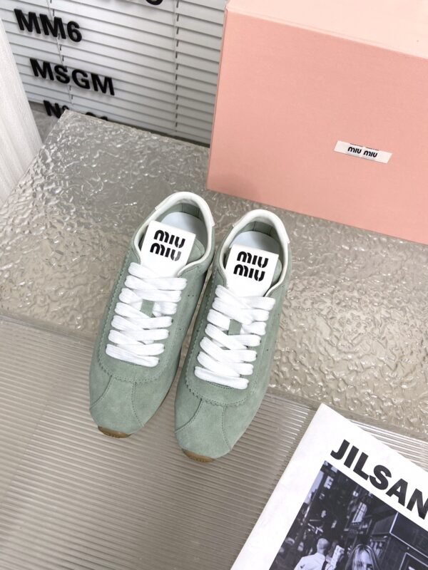 Miu Miu Plume Suede Sneaker