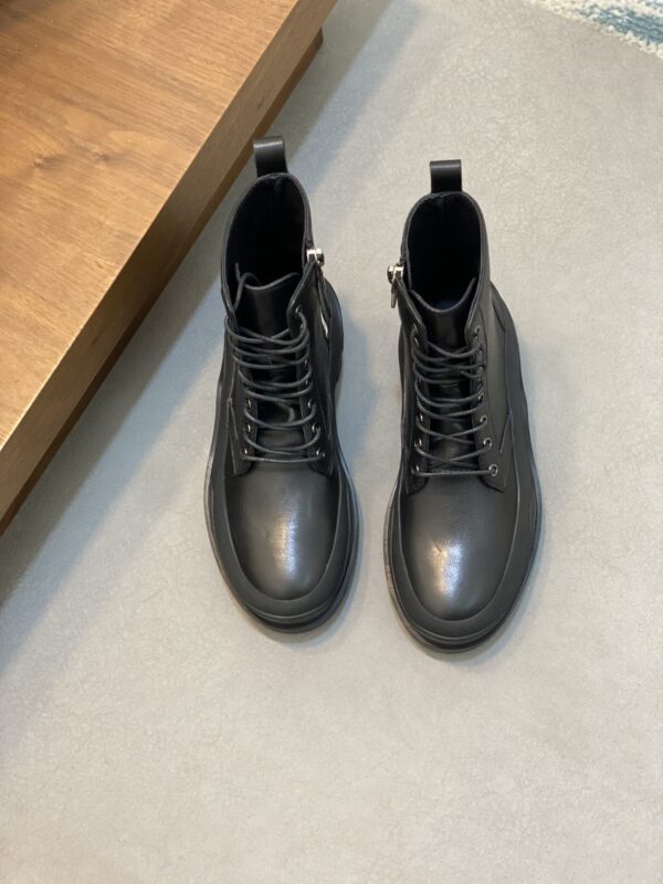 Moncler Black Hevea City Leather Boots