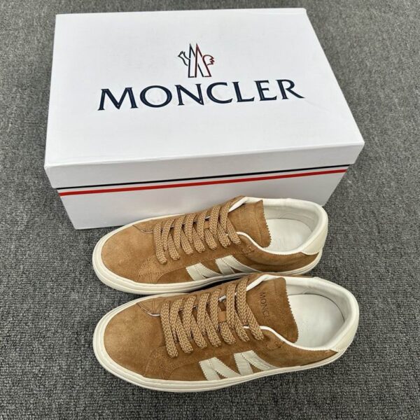 Moncler Brown New Monaco Suede Low Top Sneakers