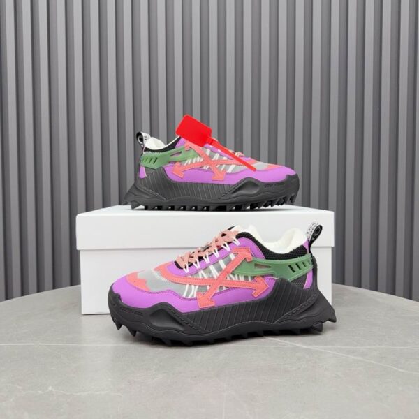 Off-White Odsy 1000 Violet Fuchsia Chunky Low Top Sneakers