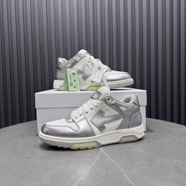 Off-White Out Of Office Women's Low Top White & Silver Sneakers