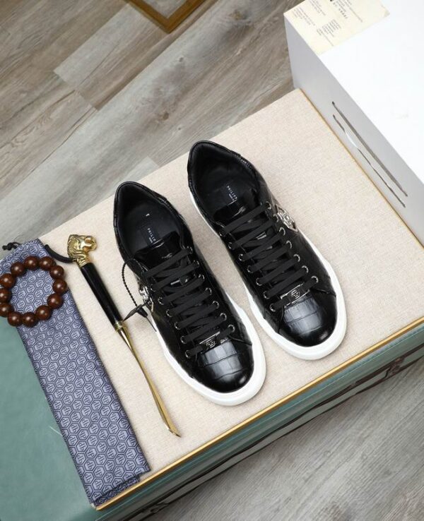 Philipp Plein Sneakers With Crocodile Effect Embossed Design