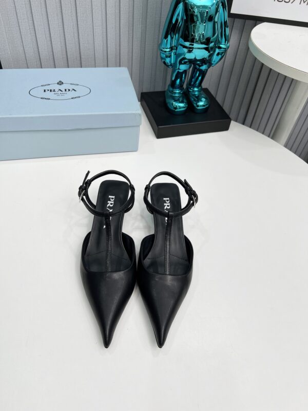 Prada T Strap Slingback Heels