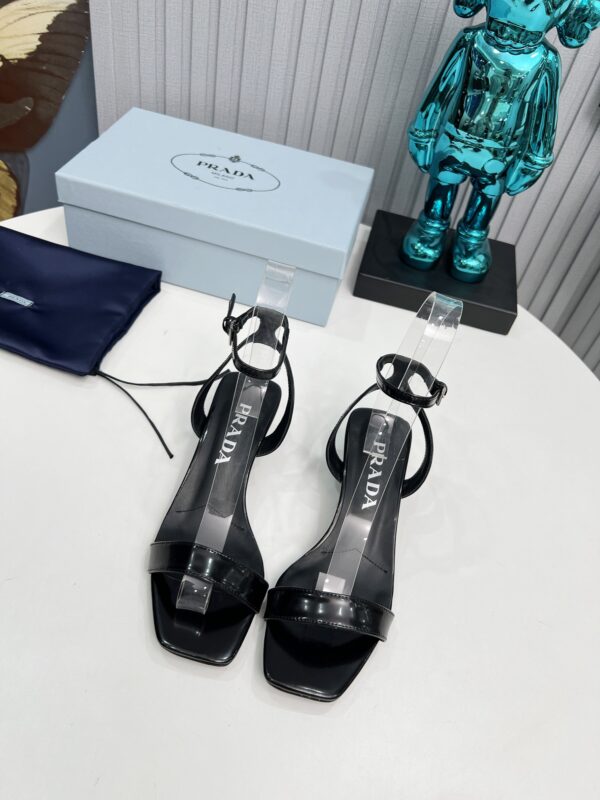 Prada Leather Ankle Strap Heels